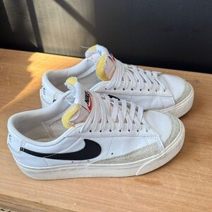 Nike White Platform Blazers